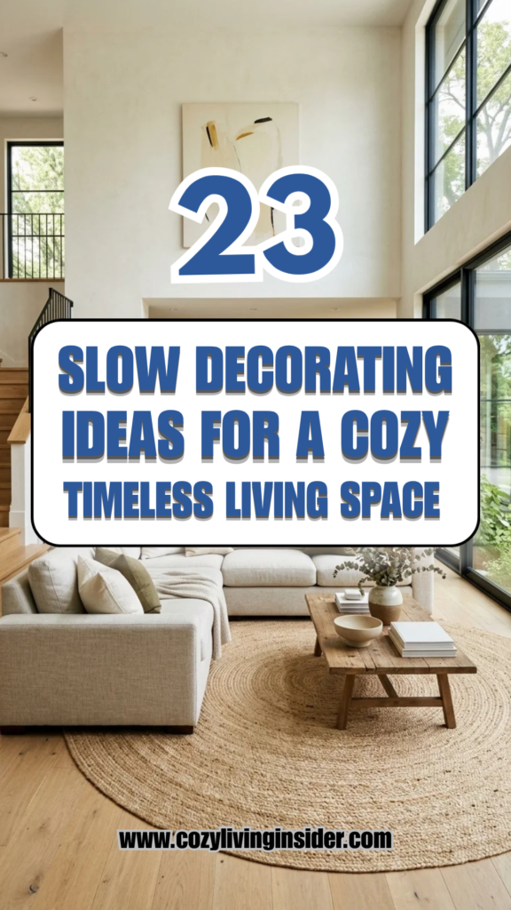 23 Slow Decorating Ideas for a Cozy, Timeless Living Space