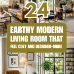 24 Earthy Modern Living Rooms That Feel Cozy and Designer-Made