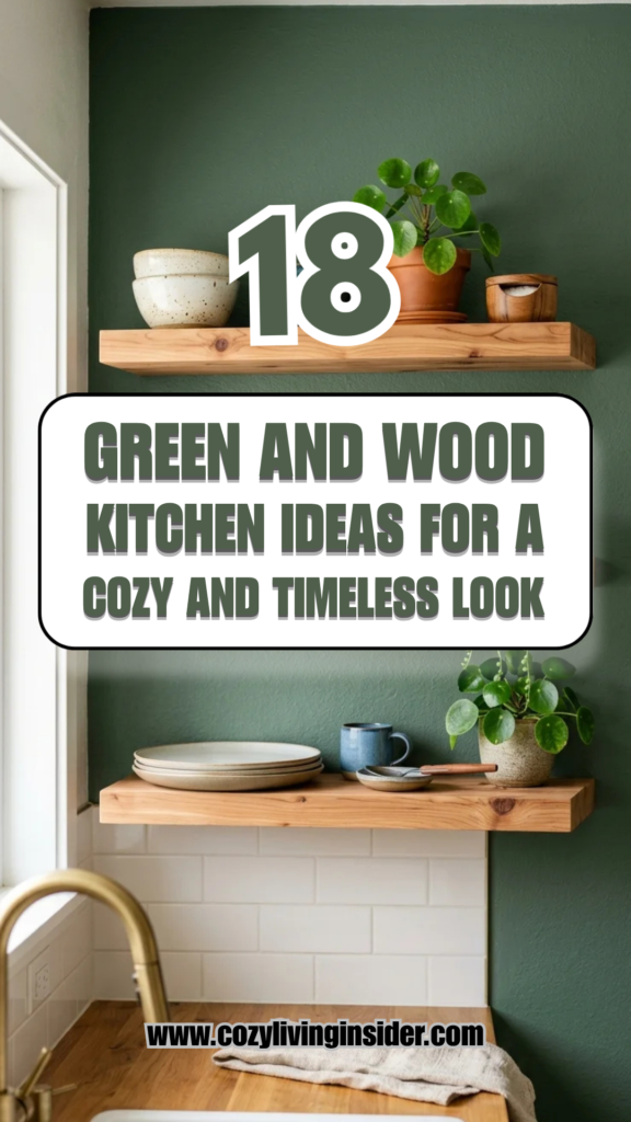 18 Green and Wood Kitchen Ideas for a Cozy and Timeless Look