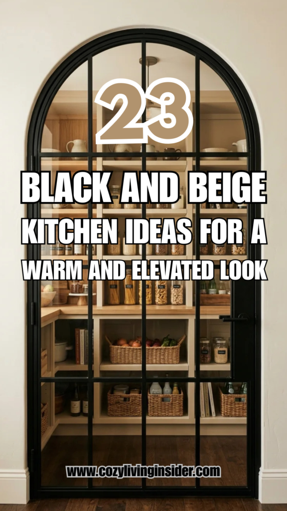 23 Black and Beige Kitchen Ideas for a Warm and Elevated Look