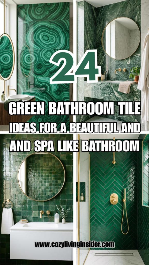24 Green Bathroom Tile Ideas for a Beautiful and Spa-Like Bathroom
