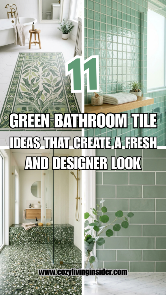 11 Green Bathroom Tile Ideas That Create a Fresh and Designer Look