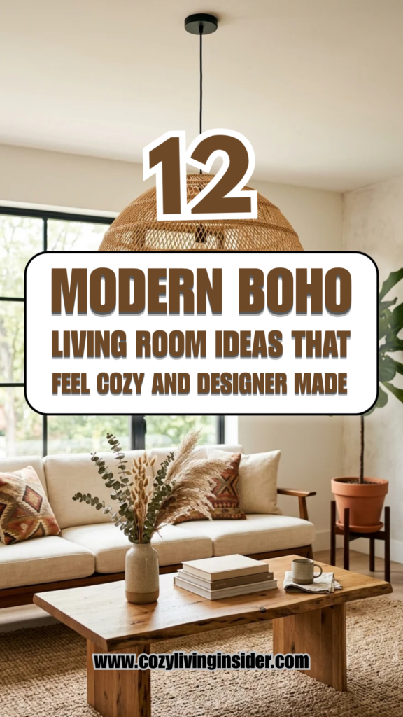 12 Modern Boho Living Room Ideas That Feel Cozy and Designer-Made