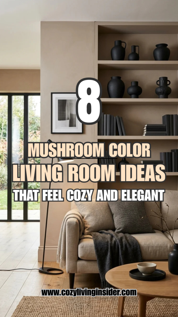8 Mushroom Color Living Room Ideas That Feel Cozy and Elegant