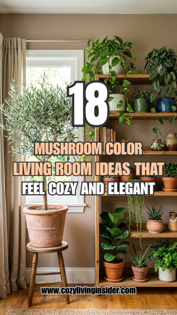 18 Mushroom Color Living Room Ideas That Feel Cozy and Elegant