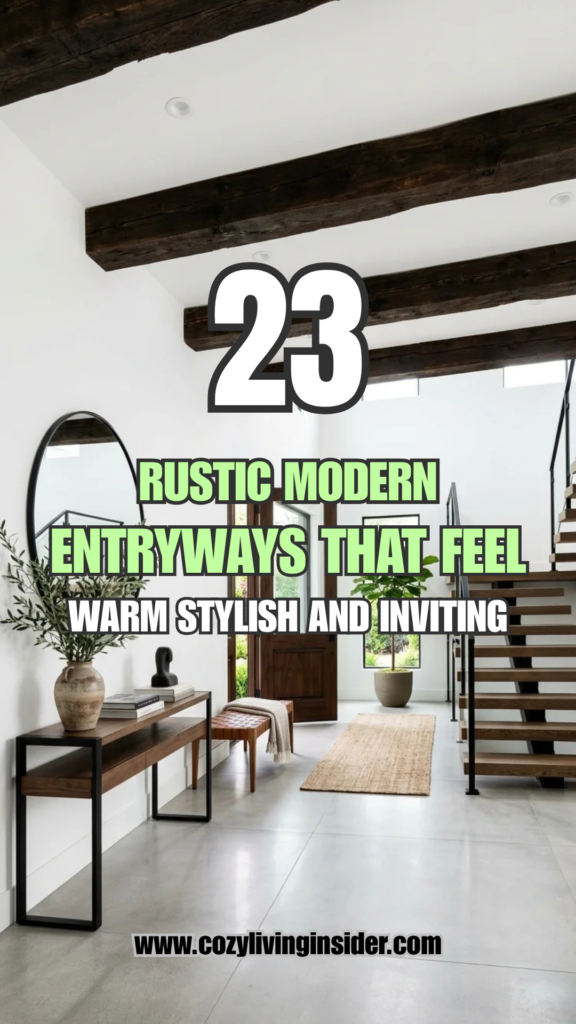 23 Rustic Modern Entryways That Feel Warm, Stylish, and Inviting