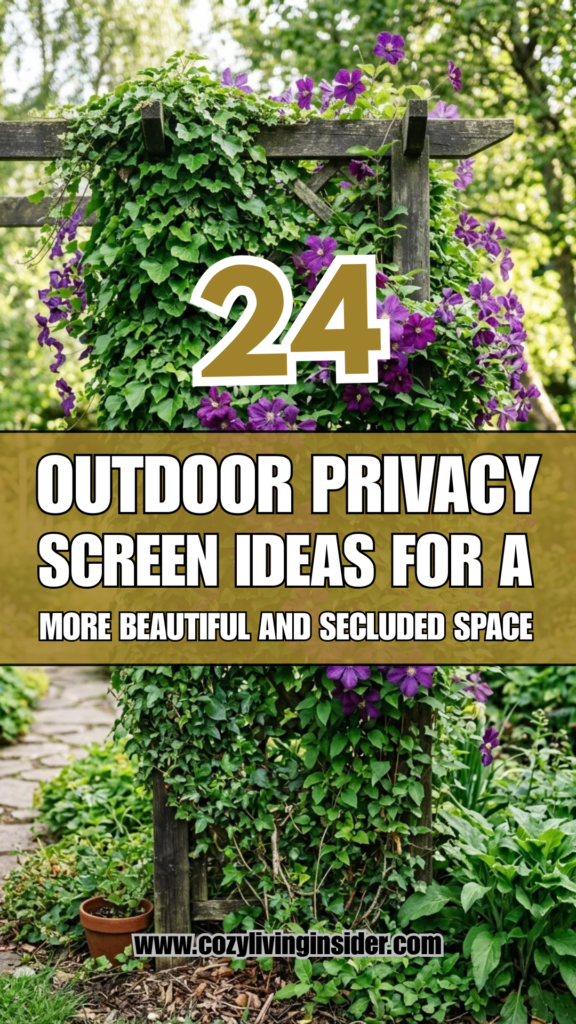 24 Outdoor Privacy Screen Ideas for a More Beautiful and Secluded Space